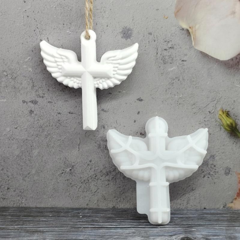 Jewelry Casting Mold,Silicone Pendant Resin Mold Crosses Epoxy Resin Casting Mold for Earring Necklace Keychain Making