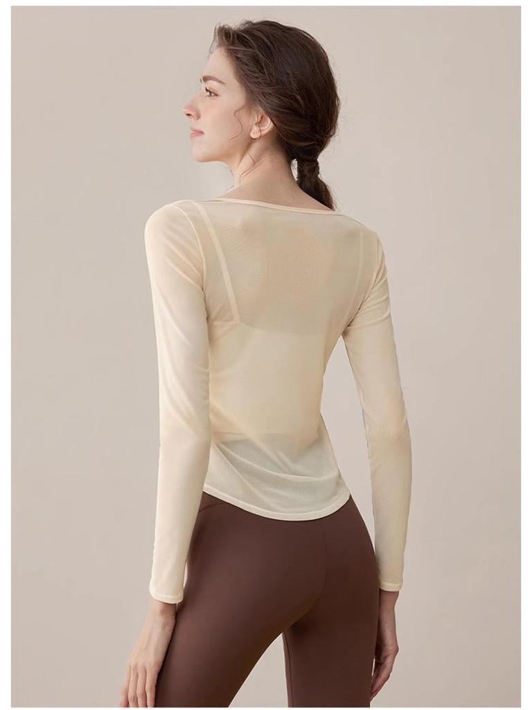 2025 Women's Yoga Cardigan & Breathable Mesh Sports Top Set