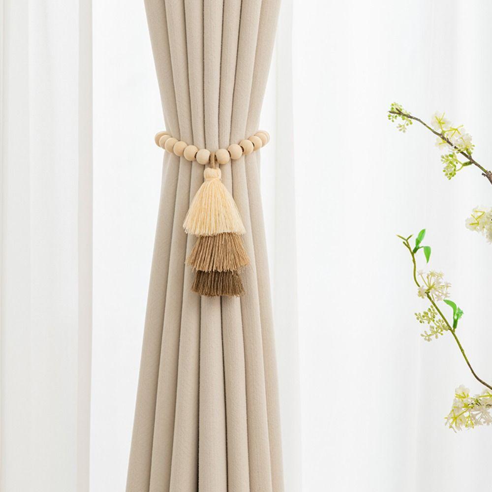 French Tassel Curtain Tie Buckle Strap Bohemia Curtain Binding Tape Curtain Tieback Bedroom