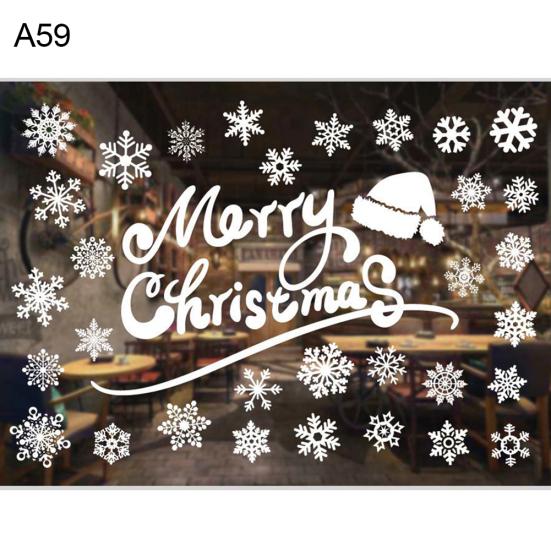 Christmas Decoration Wall Window Glass Xmas Stickers Decal Patch Home Decor
