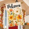 1pc, Seasonal Flower Country Outdoor Harvest Field, Welcome Autumn Garden Flag Double-Sided Flag, Yard Decoration, Home Decoration, Outdoor Decoration