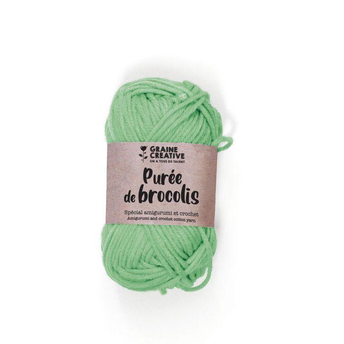 Fil de coton Amigurumi Vert pomme Purée de brocolis