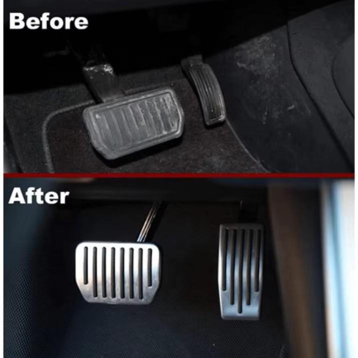 Pedal Covers for 2020 Tesla Model Y: Accelerator, Brake, Foot Mats