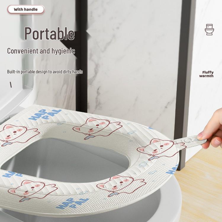New Waterproof Thickened Toilet Seat Cushion: Anti-fouling, Wash-free Household Cover