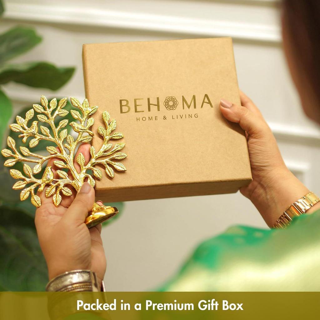 Pure Brass (6 Inch) Kalpvriksh Tree with Birds | Good Luck Gift