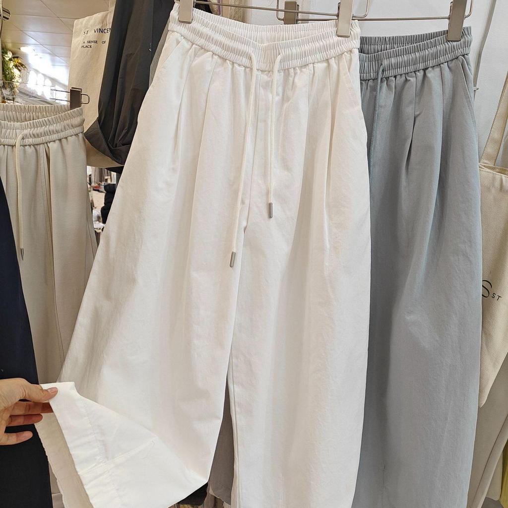 Quick-Dry Korean Style Women's Balloon Harem Pants - Cropped Wide-Leg Summer Fashion