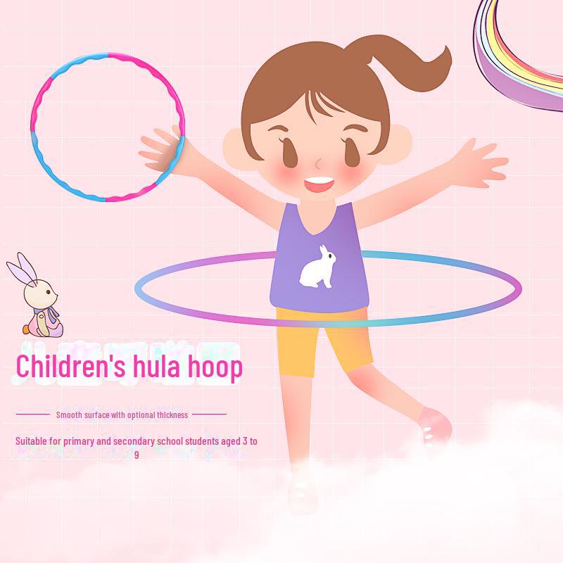 Detachable Plastic Hula Hoop for Young Children: Ideal for Beginners, Girls Ages 3-10, Kindergarten & Primary School.