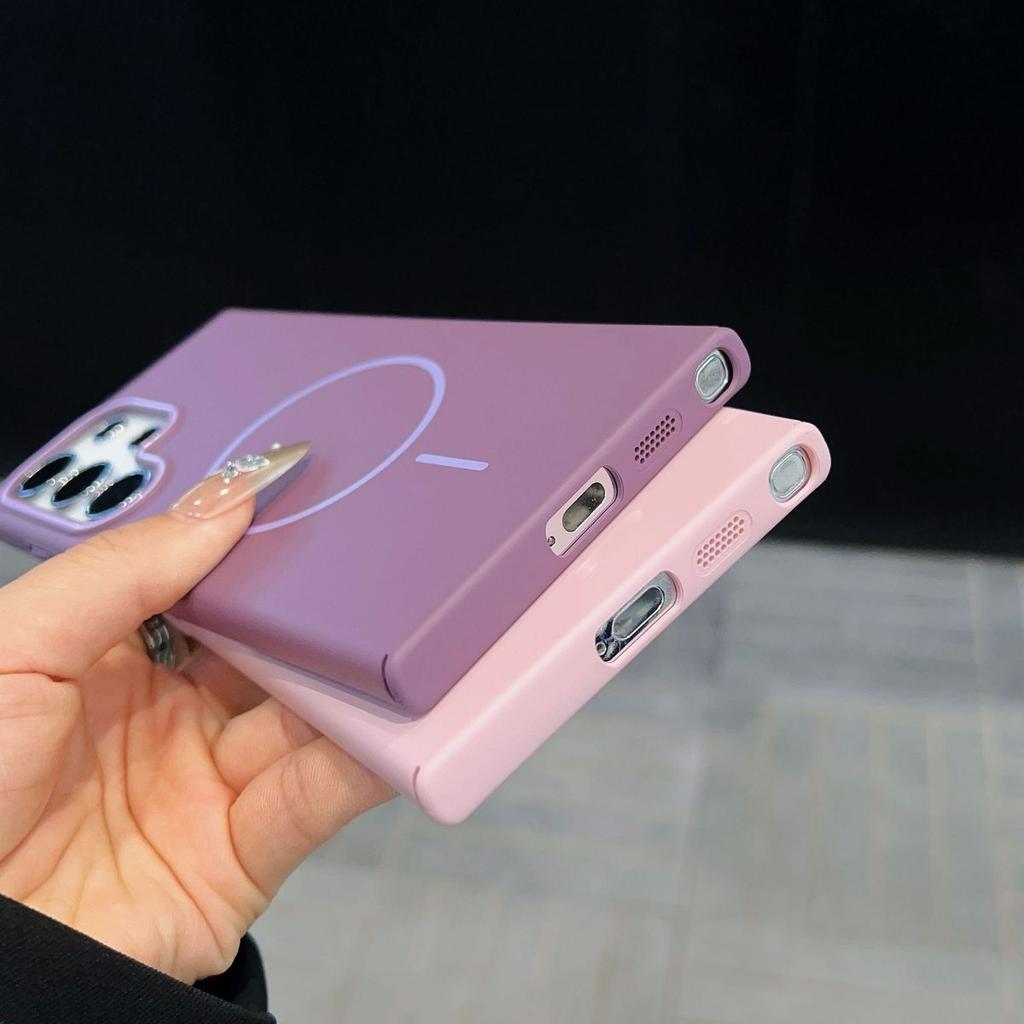 For Samsung Galaxy S26 Ultra Case Hard PC Magnetic Wireless charging Protect Back Cover For samsung S26 S25 S24 S23 S22 Plus FE