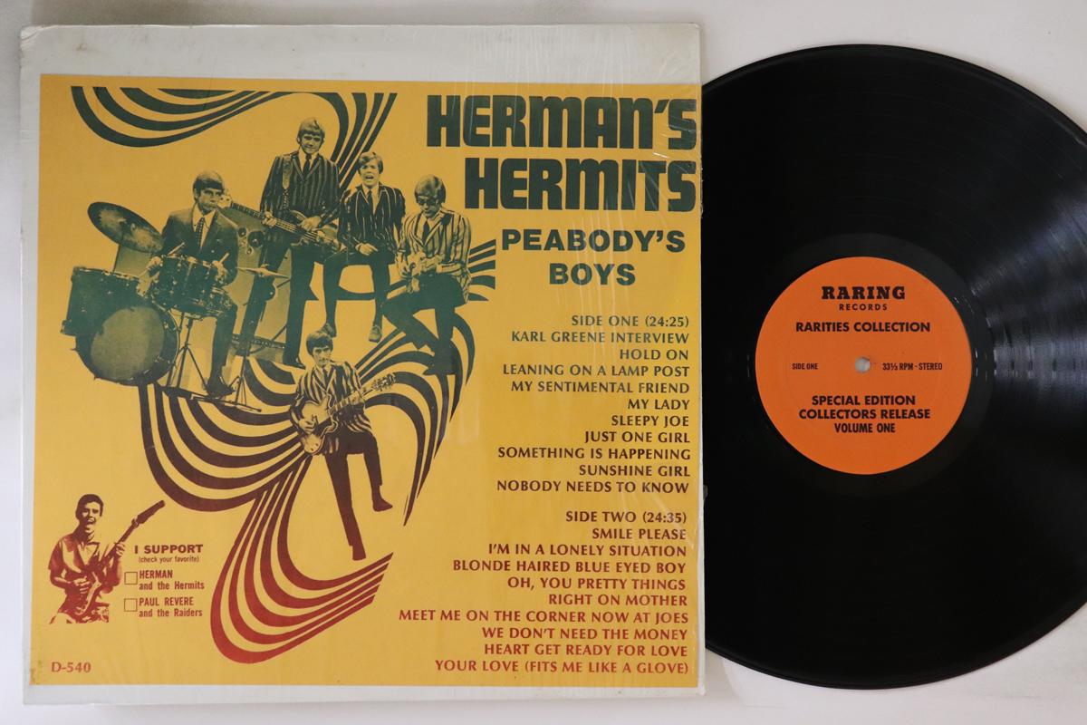 

LP Record HERMAN S HERMITS - Peabody s Boys D540 RARING US Pop Used