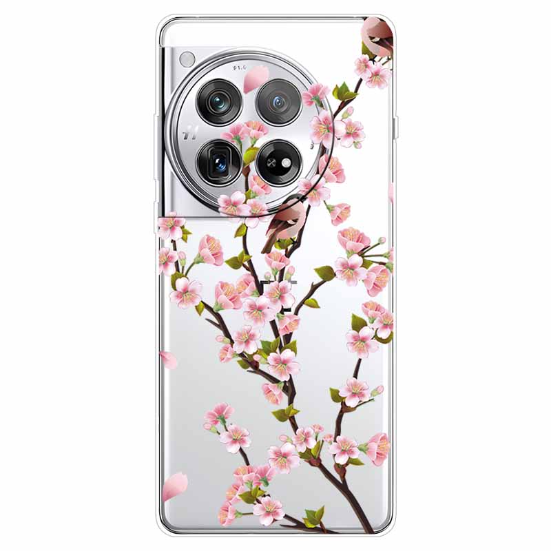 

For OnePlus 12 Case Flowers Clear TPU Silicone Soft Phone Cases for One plus 12R Transparent Cover on for Oneplus12 5G Coque bag OnePlus 12R