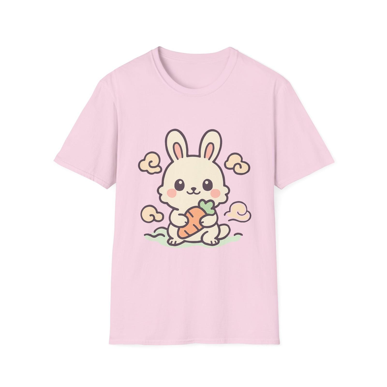 Unisex Softstyle Easter Bunny T-Shirt Mens Womens Tees Top | Whimsical, Cute M