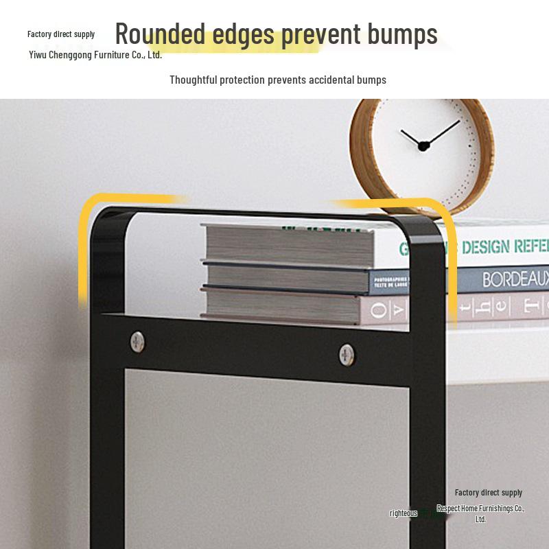 Wrought Iron Desktop Bookshelf for Bedroom, Living Room, or Office - Small, Simple Tabletop Organizer