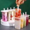 Wiederverwendbarer Eis am Stiel Maker 4-Kammer Eisriegel Form Hausgemachte Popsicle Form Für Schokolade Joghurt Frucht Gelatine Dessert Kuchen Backwerkzeuge