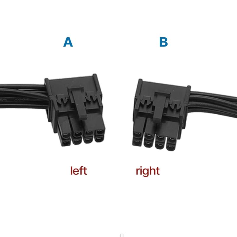 Graphics Card Elbow Cable PCIE 8pin Cable, Graphics Card Connection Left And Right Bends Chassis Cable