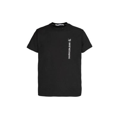 Buchstabenaufdruck Lässiges Kurzarm-T-Shirt Herren Tops Schwarz J30J318303-BEH