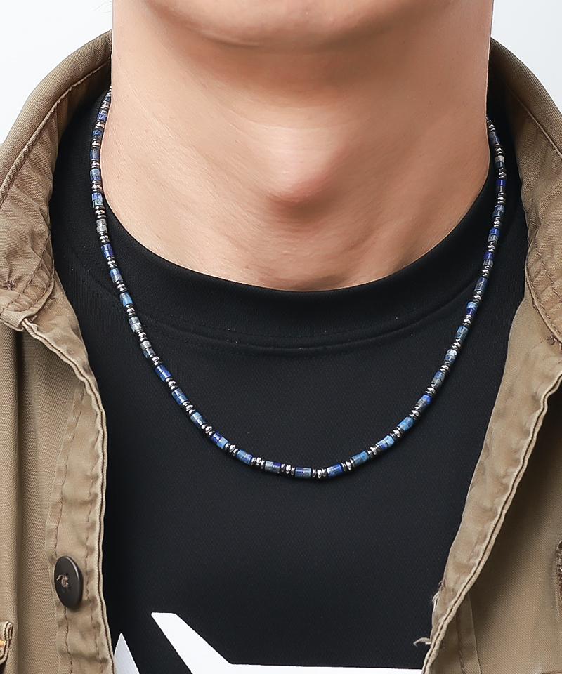 Blancier Rein Lapis Lazuli Bm265N1264 Edelsteinperlen Herren Damen Halskette