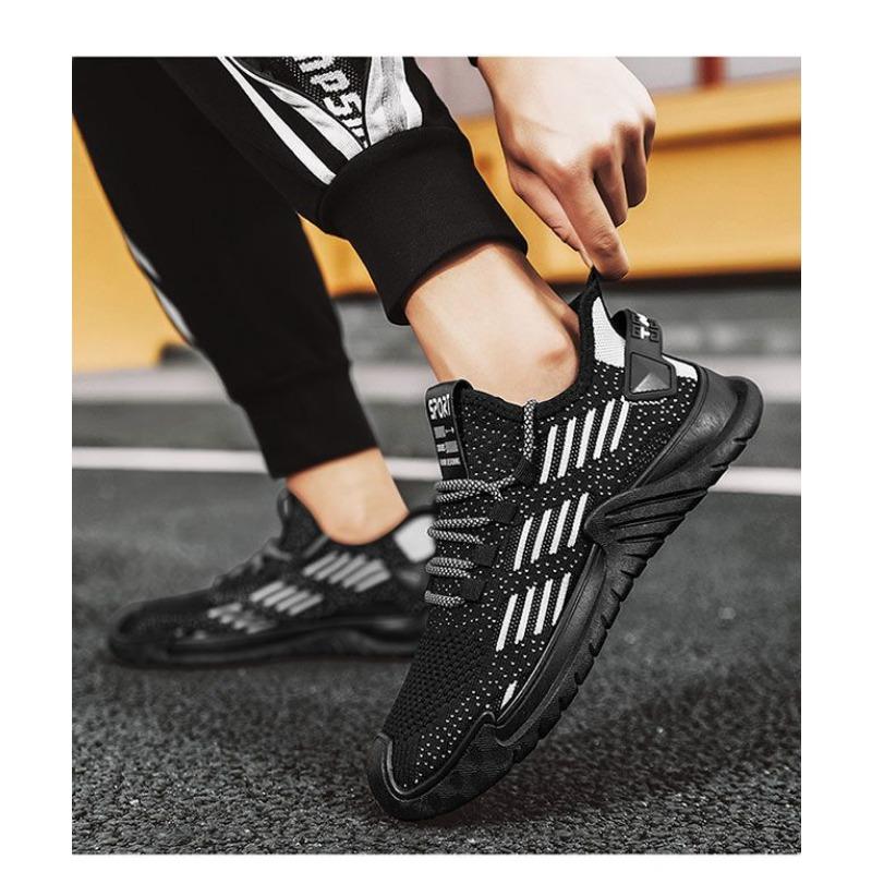 Men's Breathable Fly Woven Mesh Sports Shoes for Students, Casual Running Shoes