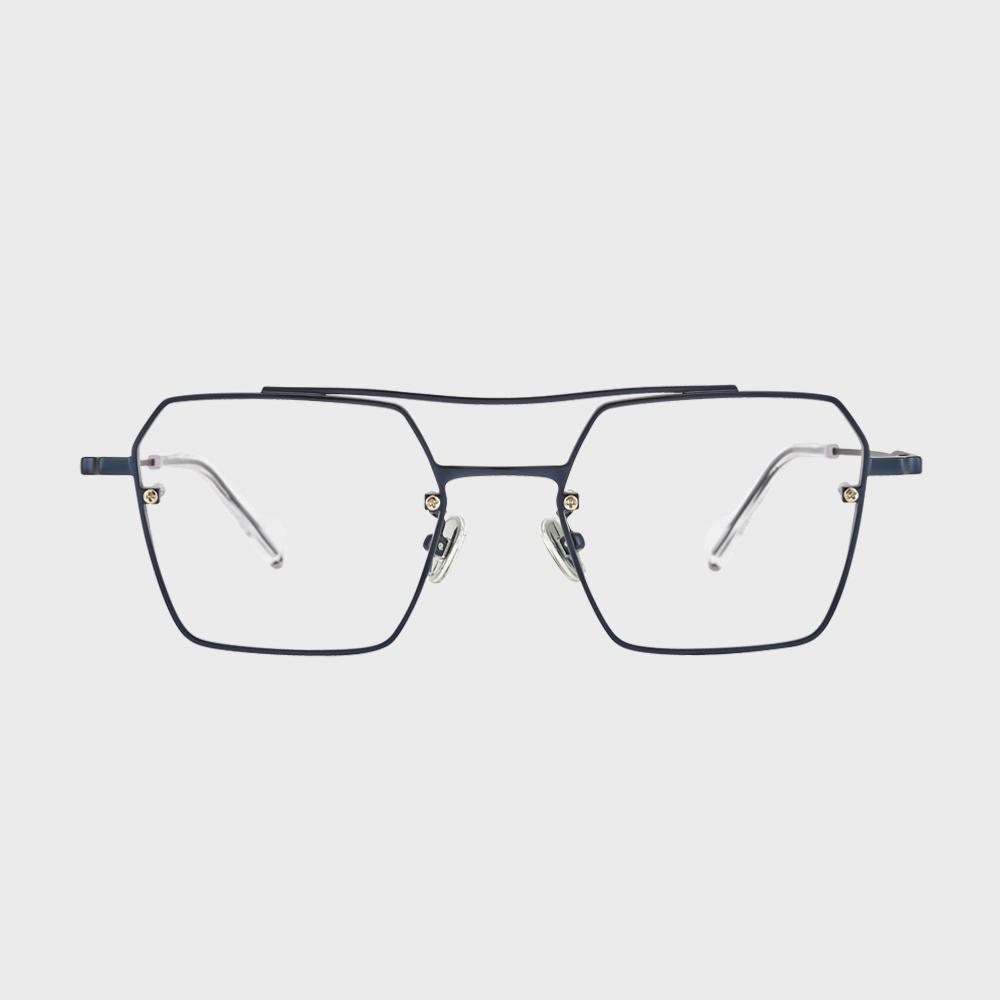 Deumeuaen Cross Road 08 Beta Titanium Rimless Glasses