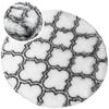 Dywan okrągły do salonu shaggy DECOR antypoślizgowy miękki puszysty 140x140 White Lantern