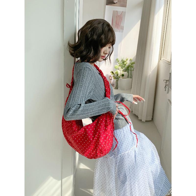 

Spring New Polka Dot Crossbody Bag for Women Korean Style Casual Shoulder Handbag KTB красный