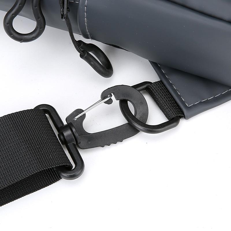 Męska torba crossbody w jednolitym kolorze, sportowa torba na klatkę piersiową na zewnątrz, torba na ramię o dużej pojemności dla dojeżdżających do pracy