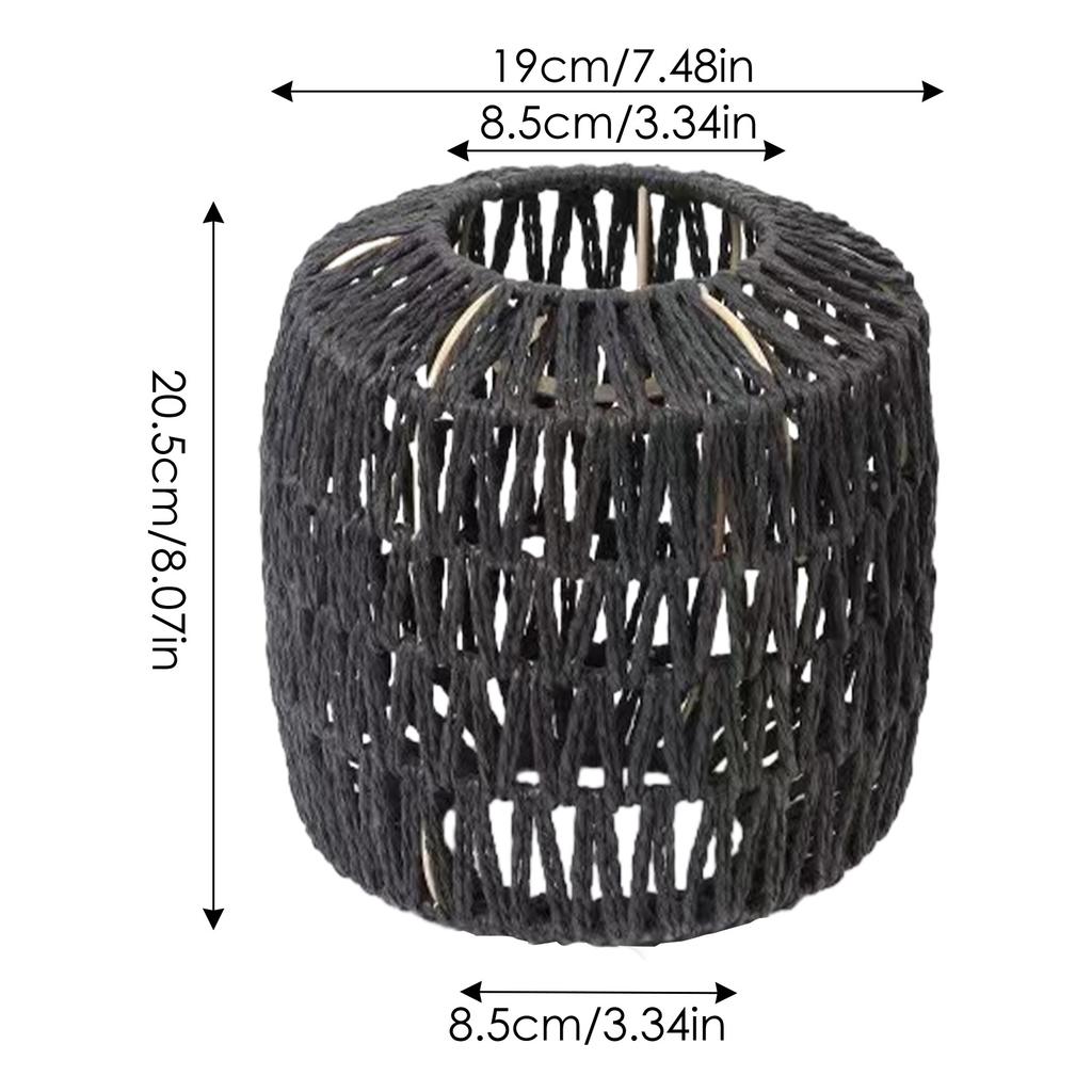 Lamp Shade Cover Light Woven Pendant Chandelier Rattan Ceiling Lampshade Shades Cage Weaving Rustic Replacement Farmhousewicker
