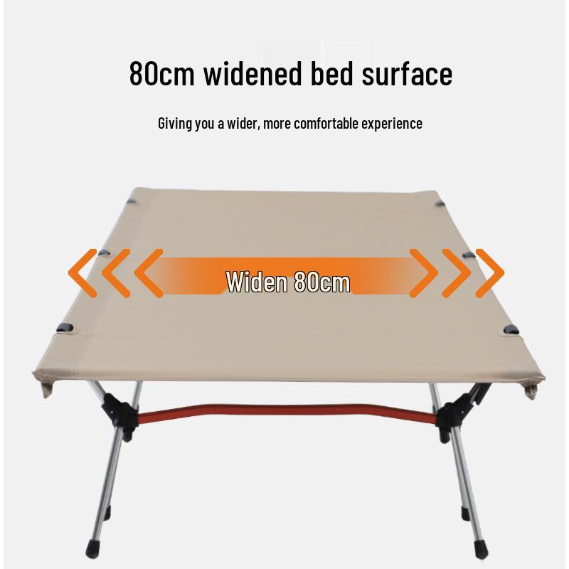 Ultra-Light Portable Aluminum Folding Camp Bed for Outdoor Camping