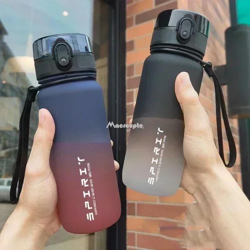 2025 New Model 650ml Liter Large Capacity Sports Water Bottle Leak Proof Colorful Plastic Cup Drinking Outdoor Travel Portable