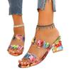 Scarpe da Donna Moda 2024 Marca Taglia Plus Pantofole da Donna Moda Abbinamento Colori Pantofole da Sera Donna Nuovi Tacchi Peep Toe Donna Zapatos