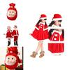 Kids Xmas Outfit Boys Girls Santa Claus Cosplay Costume Christmas Clothes