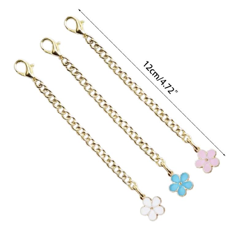 3Pcs Tumbler Cup Handle Charm Flower Chain Pendants Bottle Identification Charm