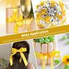 1-1/2 Inches 25 Yards golden Satin Ribbon, Solid Fabric Ribbon Roll for Flower Bouquets, Gift Wrapping, Wedding, Handmade Crafts