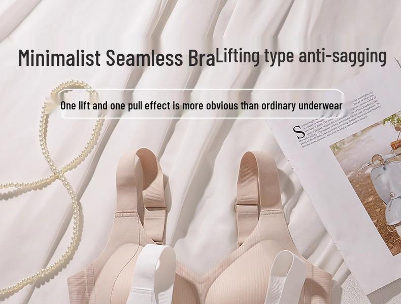 High-Quality Adjustable Soft Support Bra for Women with Big Breasts - Anti-Sag, Plus Size, and Jelly-Soft Design for a Slimmer Look