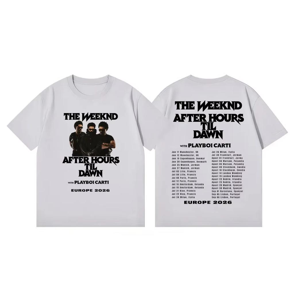 Vintage Hip Hop Short Sleeve TShirt The Weeknd After Hours Til Dawn 2026 Tour Printed Merch Unisex And Unisex Tshirt