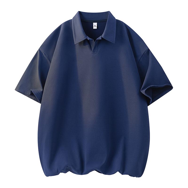 Lapel Short Sleeve Polo Shirt Men's Summer Loose And Versatile Casual Half Sleeve T-Shirt
