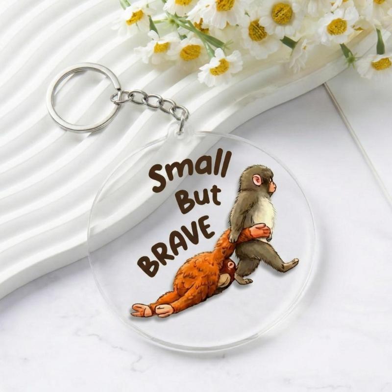 Delightful Acrylic 2D Flat Gorillas Keychain Pendant Ideal For Car Decoration Or Personal Items Backpack Ornament