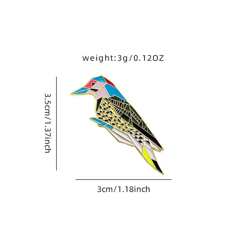 Pretty Puzzle Pattern Kingfisher Enamel Brooches Colorful Swallow Bird Collar Pins For Backpack Bag Jewelry With Free Shipping