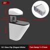 1pcs Adjustable Wood/Glass Shelf Support Clips Zinc Alloy Shelves Brackets With Anti-Slip Pads, Partition Clamps For Bathroom