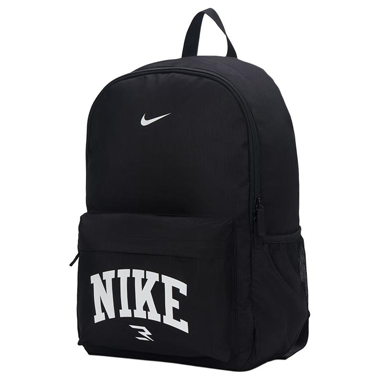 Nike 21L Brand Logo Simple Large Capacity Polyester Backpack Unisex Backpack Black N32533091GS-005