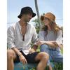 Camptrace Bucket Hats for Women Men Washed Cotton Bucket Hat Packable Sun Hats Summer Beach Hat with Detachable String Canvas