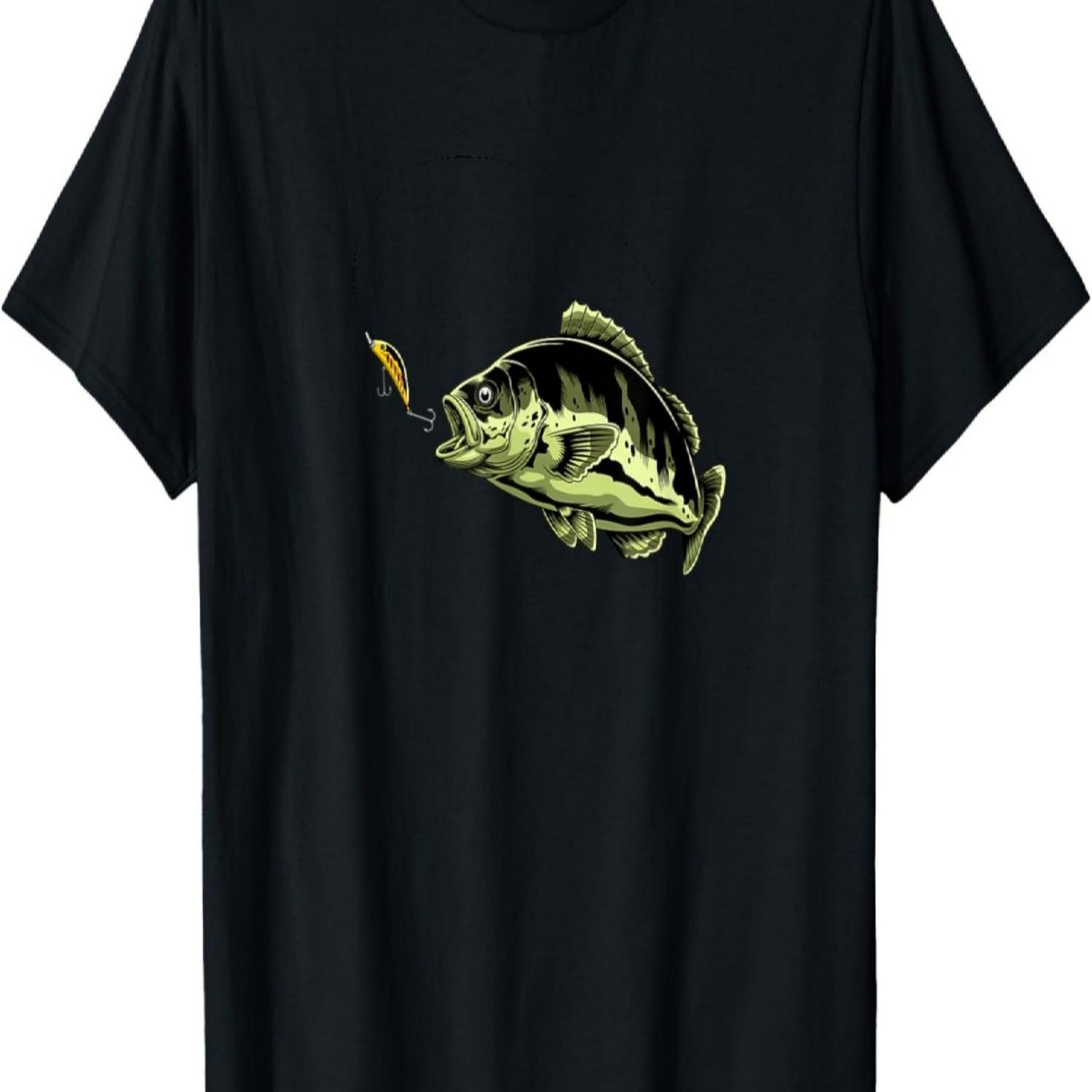 Fishing Gift T-Shirt Fishing Clothing Hoodie Fishing Bass T-Shirt S