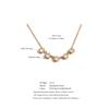 Yhpup AAA Stainless Steel Cubic Zirconia Shiny Drop Necklace 18K Gold Color PVD Plated Delicate Gift Glamorous Fashion Jewelry