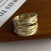 Xiaomi BF CLUB 925 Sterling Silver Ring For Women Jewelry Wide Gold Open Vintage Handmade Ring Allergy For Party Birthday Gift