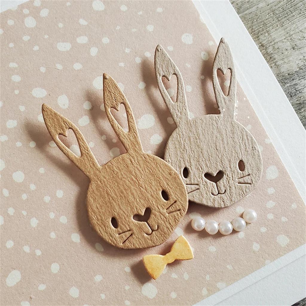 Rabbits Shape Cutting Dies Scrapbooking Die Cut Templates Carrots Carbon Steel Cutting Dies for Scrapbooking Card Making