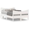 VidaXL Bed Frames with Headboard, Double Bed with Slatted Base, Adult Bedroom Bed, Modern, White 120x190 Cm 3216400