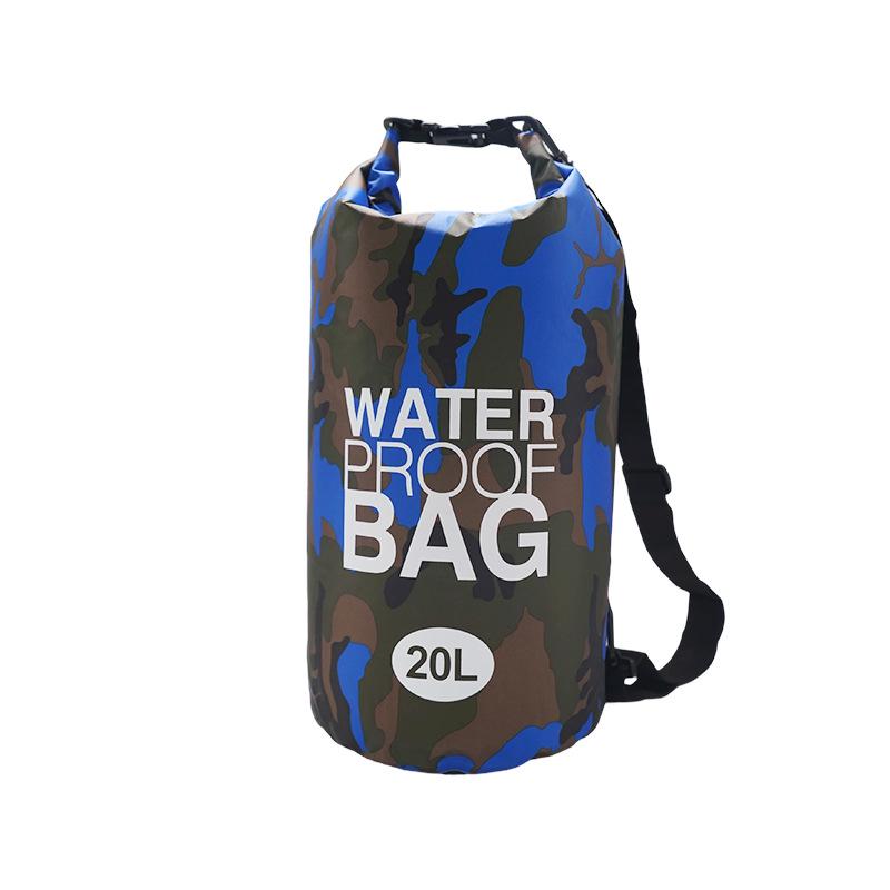 PVC Camouflage Waterproof Floating Bag - Single/Double Shoulder Foldable Outdoor Storage Bag