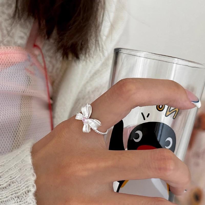 Stylish Geometric Open Ring With Dazzling Zircon Stone And Elegant Pearl For Women