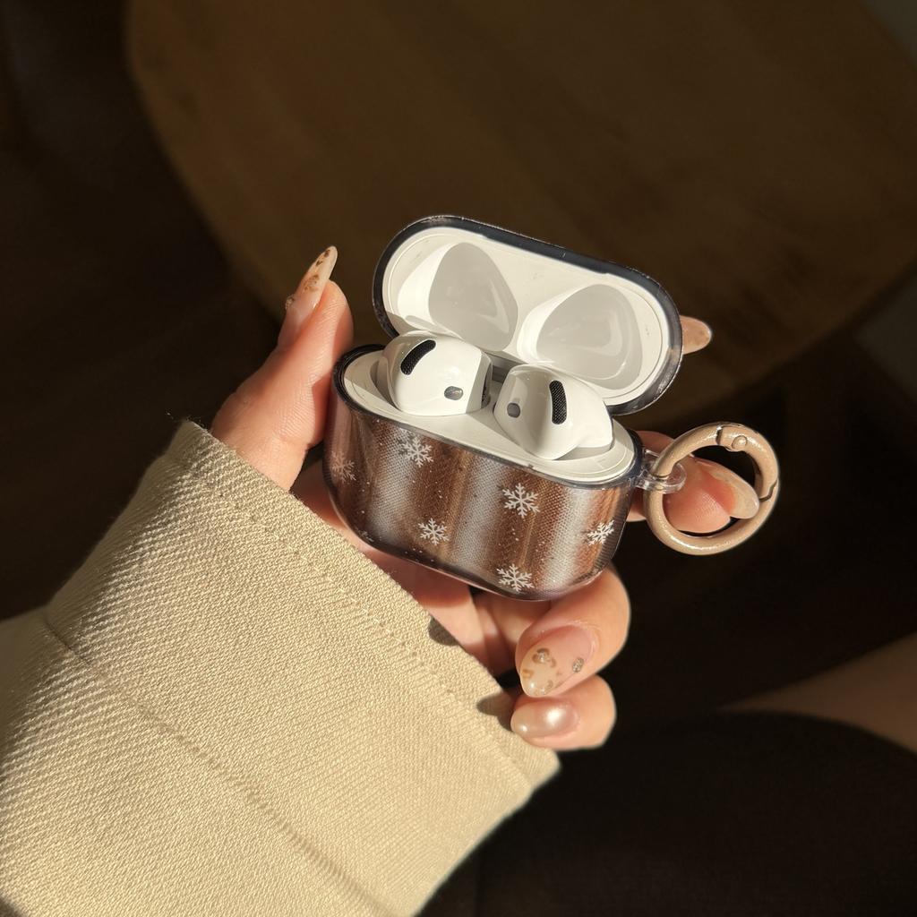 Simple striped snowflake Apple earphone cover for Apple AirPods 1 /1 generation protective cover PRO1 niche PRO1