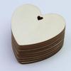 50pcs Heart-Shaped Wood Slices 5cm with Holes, Natural Color for DIY Wedding, Christmas, and Festival Decorations