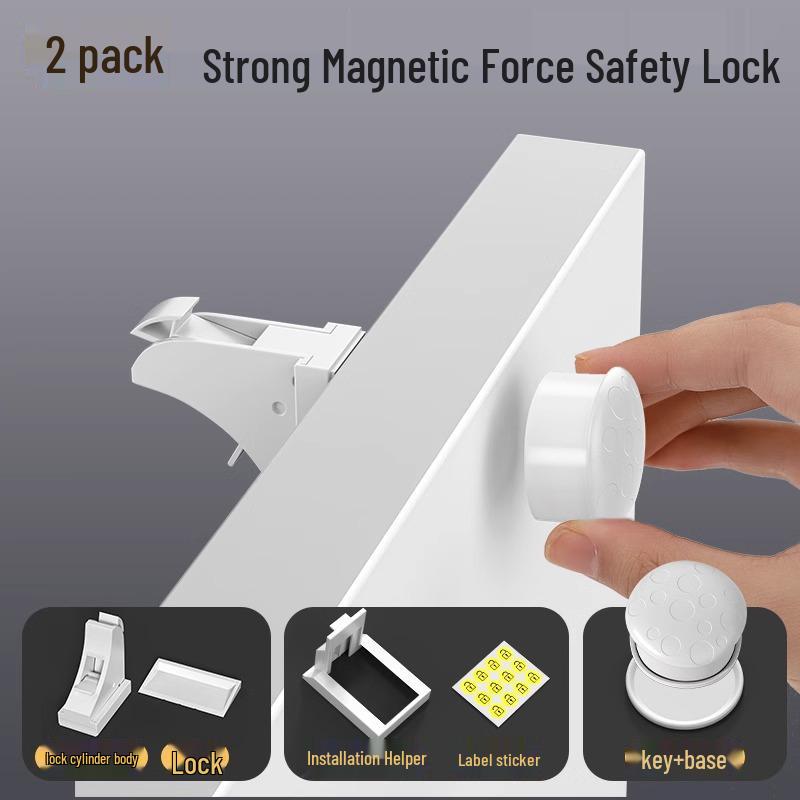 

No-Drill Invisible Magnetic Drawer & Cabinet Child Safety Lock